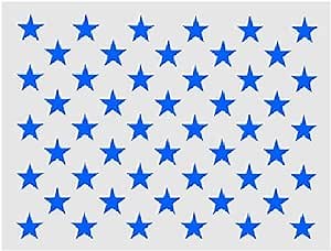 Booet American Flag 50 Stars Stencil Template for Painting on Wood, Fabric, Paper, Airbrush, Walls,Art, Craft, 17.7 by 12in for Flag Day, Independence Day, 1 Pack