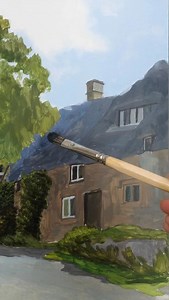 Thatched Cottage - A lesson from my online painting school! #fyp #art #artwork #painting #beautiful #contemporaryart #oilpainting #stilllife | Michael James Smith