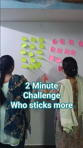 Fun Sticky Note Challenge 📝 | 2 Minute Game | Short Video