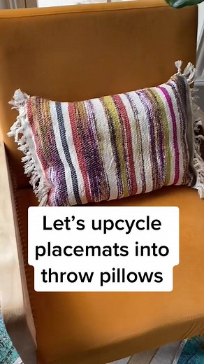 Upcycling Placemats into Throw Pillows