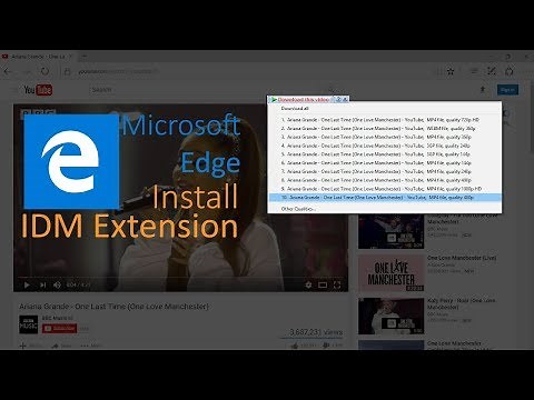 Download youtube video on Microsoft Edge using IDM Integration Module