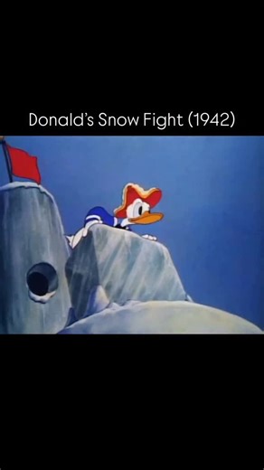 Disney History on Instagram: "The snowball battle between Donald and his nephews rages on in this clip from the classic 1942 short, directed by Jack King."