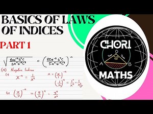 Detailed explanation to LAWS OF INDICES with examples.