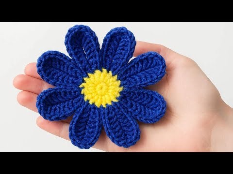 Very Easy Crochet Flower Tutorial for Beginners