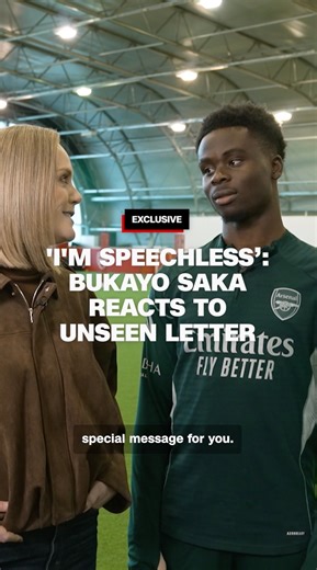 Arsenal and England star Bukayo Saka recently committed his long-term future to the current English Premier League leaders. To mark the occasion he received a very special and unseen gift from the CNN Sports team that left him speechless. https://cnn.it/46uEKKW | CNN