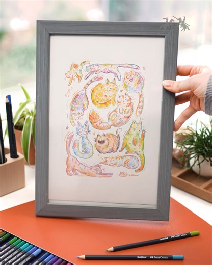 1K views · 50 reactions | Nothing feels as special as the texture of cat's fur, but with our Goldfaber pencils you can try: by using the hatching technique you will add more depth to your artworks. Also try cross-hatching colours for a true eye catcher. Are you a cat lover too?  Check out more information in this link: https://www.faber-castell.com/goldfaber #Goldfaber #Pencil #ColouredPencil #DrawingTechniques #Illustrations #FaberCastell | Faber-Castell | Facebook