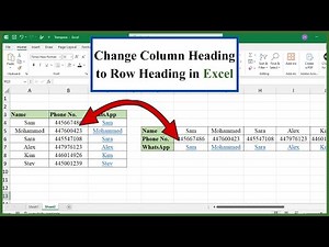 Excel Transpose: Convert Columns to Rows