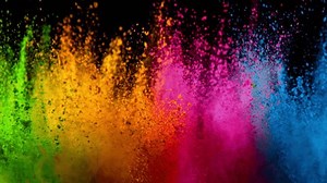Super Slow Motion Shot of Bright Color Powder Background at 1000fps.
