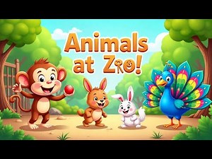 Animals At The Zoo 🐘🦜 | Fun Zoo Animal Song for Kids | Learn Animal Sounds & Names