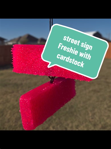 Cute Cardstock Car Freshies Featuring Street Signs