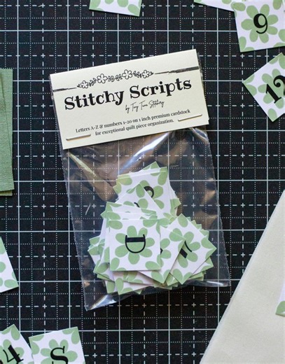 Quilting Alphabet Labels: Stitchy Scripts, Fabric Organization - Etsy Canada