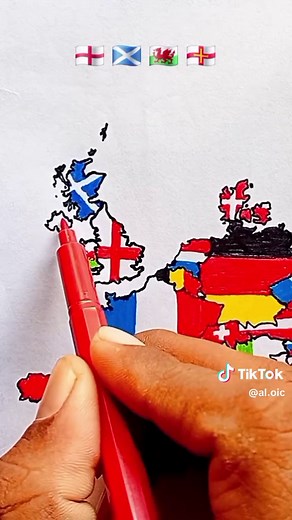 How to Draw the Flag Map of the United Kingdom