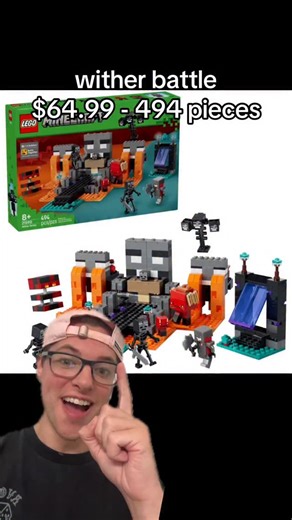 cjBricklz on Instagram: "new LEGO minecraft (21590) wither battle! this has 494 pieces for $64.99! #lego #rlfm #legonews #legominecraft #Minecraft"