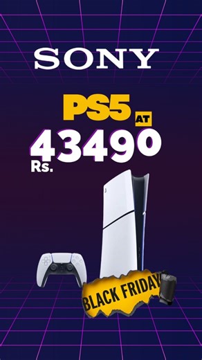 Saverclub on Instagram: "🎮 PS5 Black Friday Mega Deals! Sony’s craziest discounts are LIVE right now! 👉 PS5 Disc Edition + NBA Game → ₹47,490 👉 PS5 Digital Edition → ₹43,500 1 Year Warranty ✔️ Huge discounts on games too! ⚡ Want the product link? Just comment “PS5” — I’ll send it directly to your DM! 🚀 For more insane deals, 🔔 Follow our page 📲 Join our Telegram channel! #PS5Deal #BlackFridaySale #SonyPS5 GamingDeals GamerLife DealAlert ReelDeals TechOffers PS5India TrendingNow"