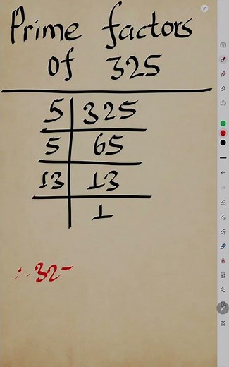 Prime Factors of 325 l Prime Factorization of 325