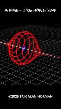 Schrödinger Equation simulation (with dynamic scaling) #schrodinger #wavefunction #quantum #physics
