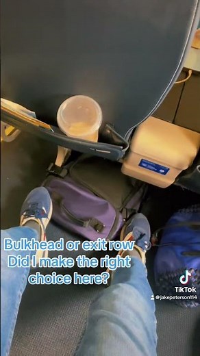Bulkhead seat; Next best seat on plane? #plane