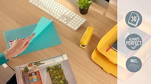 Leitz Cosy Tacker, Heftgerät für bis zu 30 Blatt, ideal für Home Office, Büro oder Schule, Direct Impact Technology, Hefter mit einfacher Befüllung, Cosy Design Serie, Gelb, 55670019