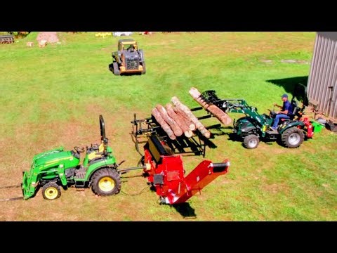 ABSOLUTE FASTEST WAY TO CUT FIREWOOD WITH YOUR TRACTOR!