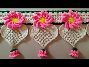 toran / crochet leaf toran / new toran design / Rohini's crochet and craft #crochet #crochettoran
