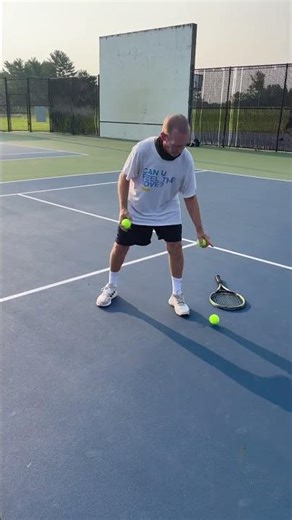 Dave brother Marv demonstrates tennis ball bounce juggle
