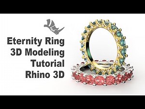 Eternity Ring Jewelry CAD Design Tutorial 3D Modeling with Rhino 3D #337