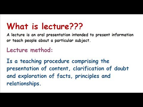 LECTURE METHOD OF TEACHING | MERITS AND DEMERITS