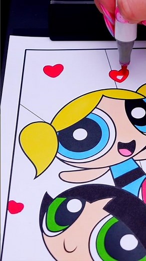 The Powerpuff Girls 💖 #coloringpages #ohuhumarkers #art #drawing #powerpuffgirls #cutecoloring