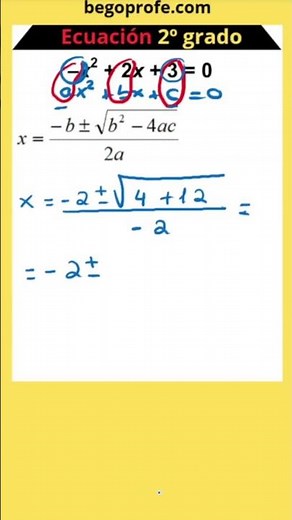 🟦 The magic formula for second-degree equations #begoprofe #math #algebra