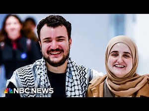 Pro-Palestinian activist Mahmoud Khalil returns home after release