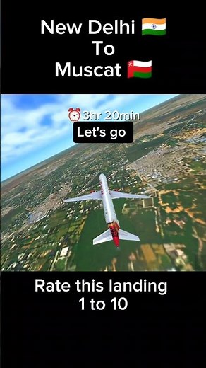 New Delhi 🇮🇳 to Muscat 🇴🇲 Flight ✈️ Dangerous Landing in Oman 😳🔥 | #shorts #ytshorts #viral