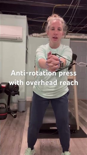 Anti-rotation press with overhead reach. More movement tips and exercises on IG @mintconditionpt