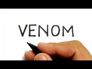 VERY EASY , How to turn words VENOM into VENOM tom hardy , spiderman villain from marvel comic