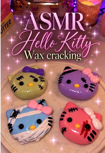 Halloween @hellokitty 💜| Wax Cracking ASMR✨Which one would you Crack first ?✨#waxcracking #asmr #FYP #asmrsounds