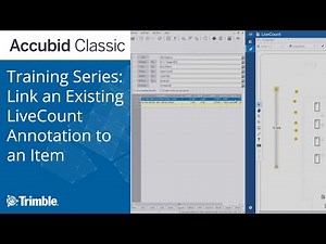 Accubid Classic Estimating & LiveCount: Link an Existing Annotation to an Item