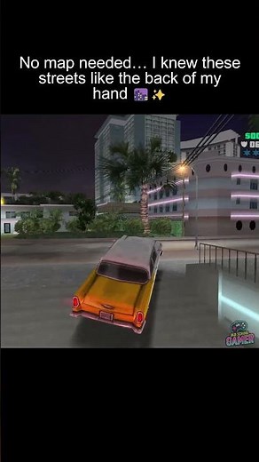 No Map Needed… Knew Every Street 🌆✨ #gta#gtavicecity#gaming#gtashorts