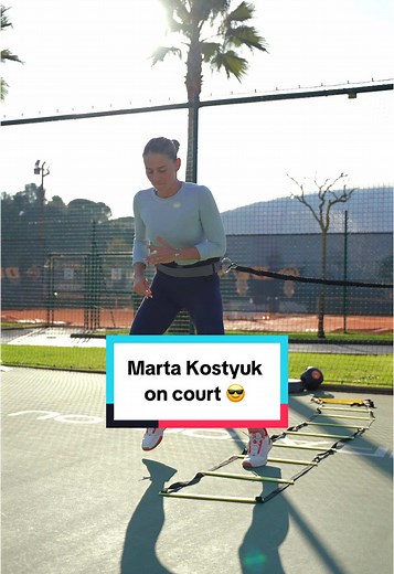 Hard work in action with Marta Kostyuk 💪 intense on-court physical session, building the strength and resilience needed to dominate the game. Wishing her the best of luck for a strong 2025 season!🔥 #tennis #tennislove #tennisplayer