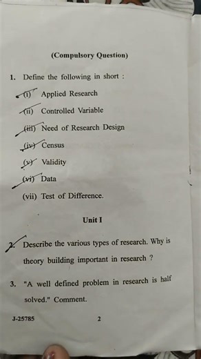 Gju 207 Business research methods question paper 2025