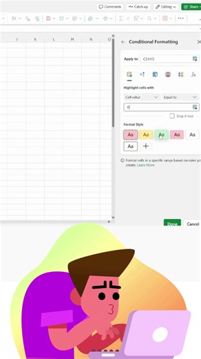 Highlight employee present days in Excel #trending #excel #excelshortcuts #exceltricks #tricks
