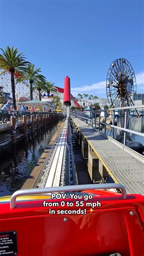 Disney Information Station on Instagram: "🎢⚡️ The Incredicoaster is the fastest coaster at the Disneyland Resort, launching from 0 to 55 mph in seconds. Located at Disney California Adventure, it features a high-speed launch, a 108-foot loop, and nonstop thrills along Pixar Pier. • • • #incredicoaster #disneycaliforniaadventure #dca #disneyparks #disneyland"