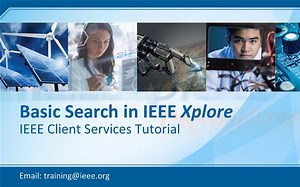 IEEE Xplore平台基本检索功能