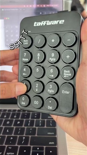 Taffware Keyboard Numeric Numpad Mini 2.4GHz Silent 19 Keys - TFKY02BK