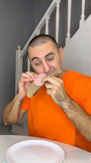 He showed her how to make a sandwich correctly