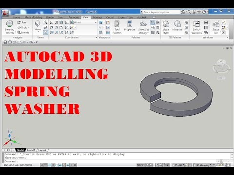 AUTOCAD 3D, How to drawing spring washer, autocad | rvmags