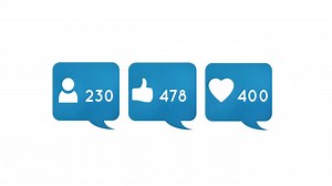 Social media icons with numbers 4k | Premium Stock Video Footage