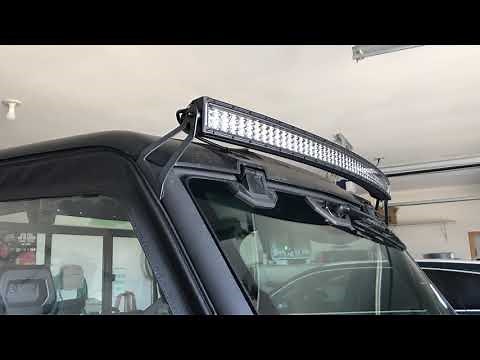 Can am defender with 50” curved light bar