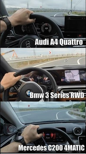 Mercedes C Class, Audi A4, BMW 3 series, Handling performance Comparison