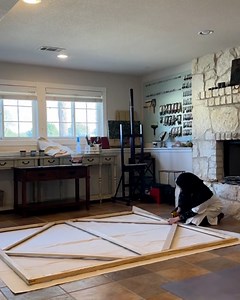 150K views · 271 reactions | A canvas this size would usually cost around $2000! So she made one herself   | UNILAD | Facebook