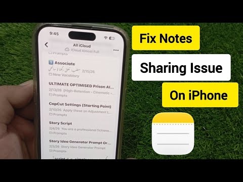 iPhone Notes Sharing Not Working | Apple Notes Not Sharing
