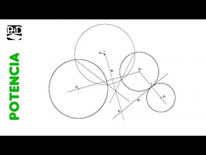 Radical center of 3 circles (2 of them tangent) - Power Technical Drawing.